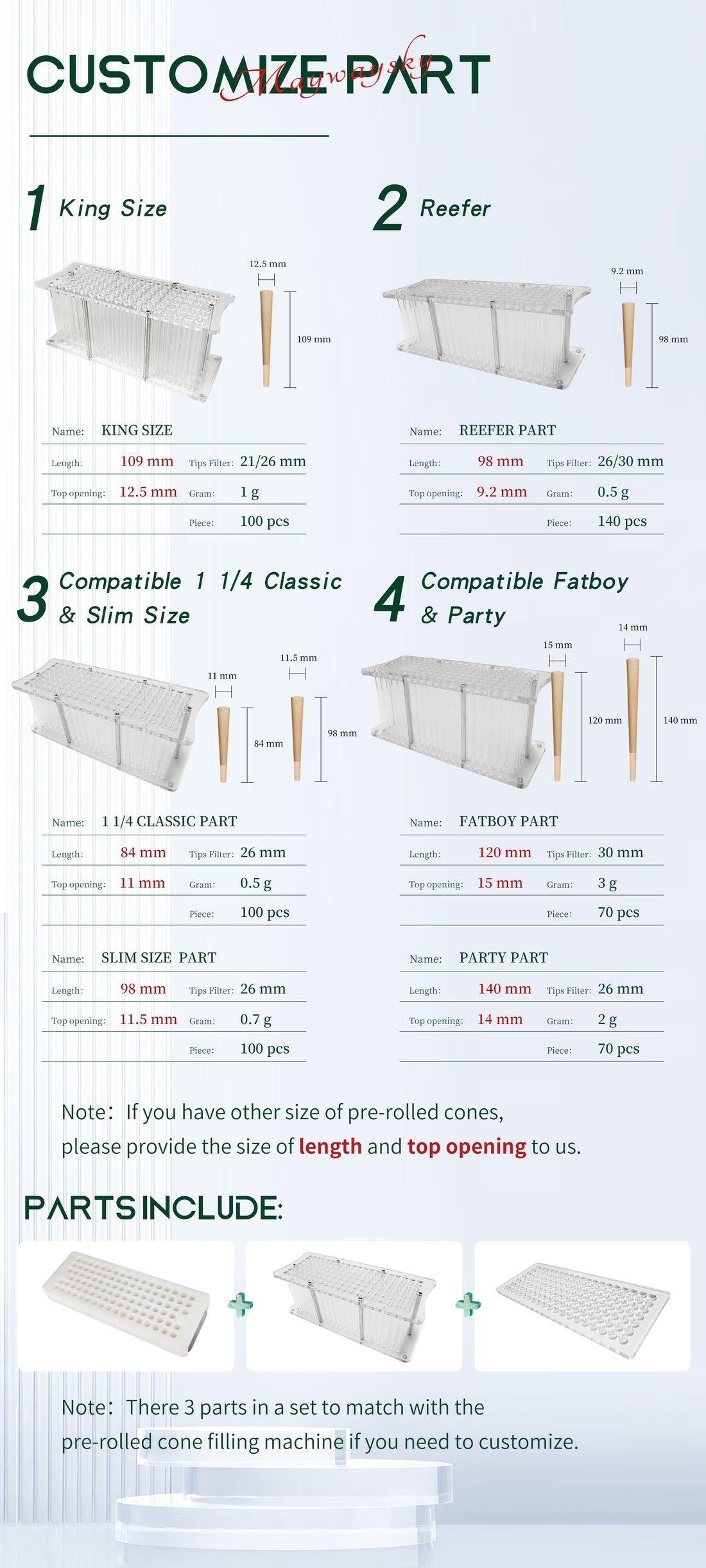 Customize cone filling machine