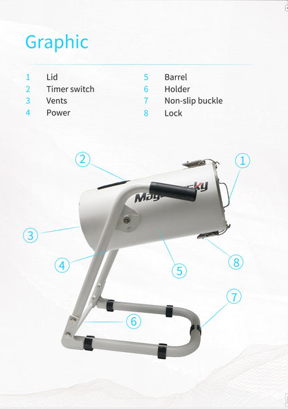 Maywaysky Commercial Herb Grinder Mini Shredder With Digital Timer 0.7LBS At A Time