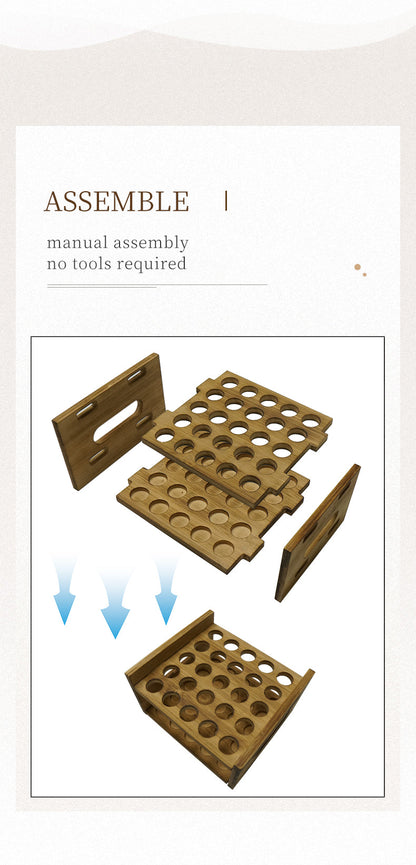 Maywaysky Glass Tube Display Rack 25pcs Holes Come With Display Stand & Glass Tube For Pre-rolled Cone