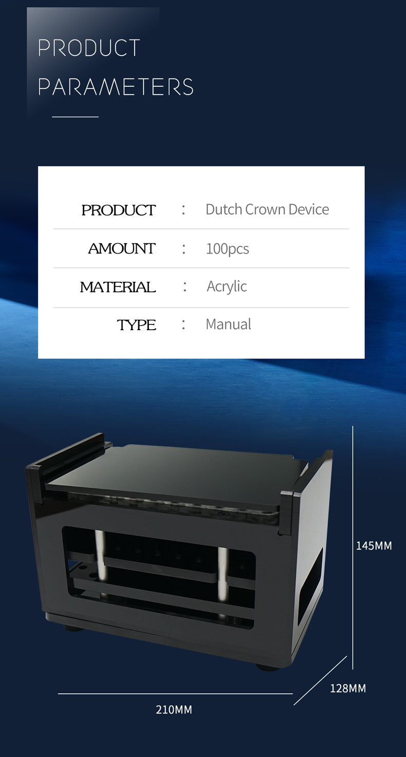 Maywaysky Dutch Crown Device For Mini 50pcs Cone Filling Machine For 70mm-109mm Pre-roll