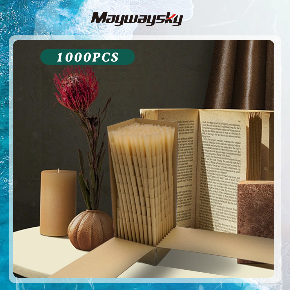 Maywaysky 1000pcs/box Pre-rolled Cone White/ Brown Unbeached Organic In Bulk