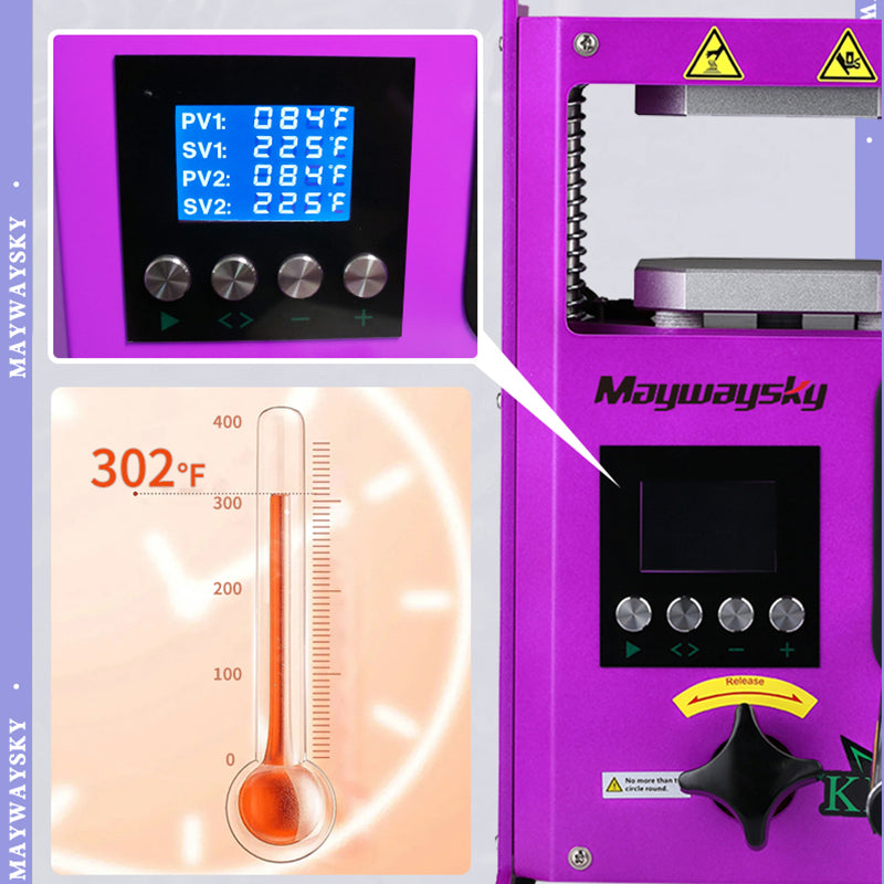 Maywaysky Portable Rosin Heat Press Machine 4 Tons Pressure Oil