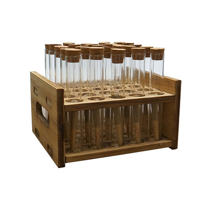 Maywaysky Glass Tube Display Rack 25pcs Holes Come With Display Stand & Glass Tube For Pre-rolled Cone