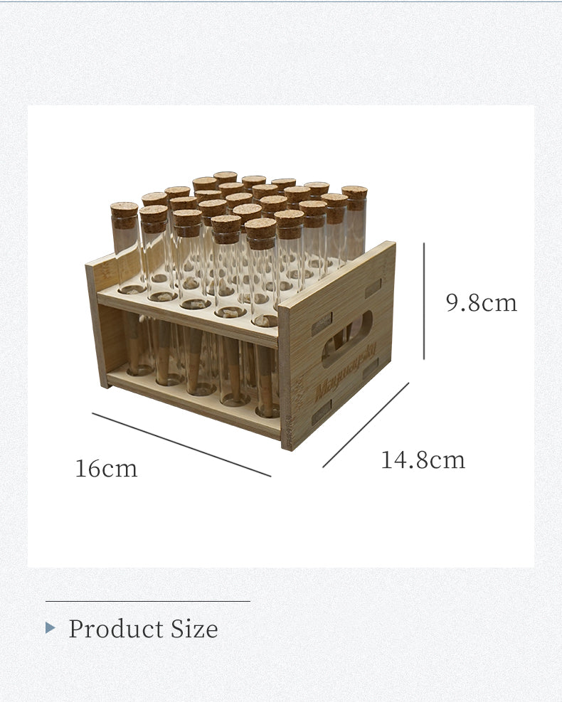 Maywaysky Glass Tube Display Rack For 25pcs Pre-rolls Cone Customize Logo Free