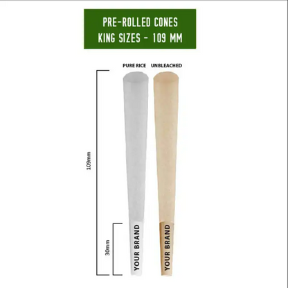 Maywaysky Pre-rolled Cone Classic King Size 84mm/98mm/109mm Cone Paper 1000pcs/box