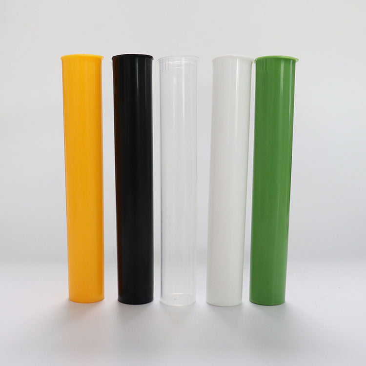 1000pcs/Carton Pre-roll cone Plastic Tube For King Size 109mm Cone Transparent Black White Storage Tube