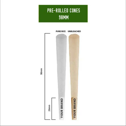 Maywaysky Pre-rolled Cone Classic King Size 84mm/98mm/109mm Cone Paper 1000pcs/box